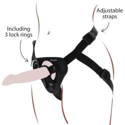 Get Real TOYJOY Harnais pour Gode ceinture Strap-On Get Real Noir